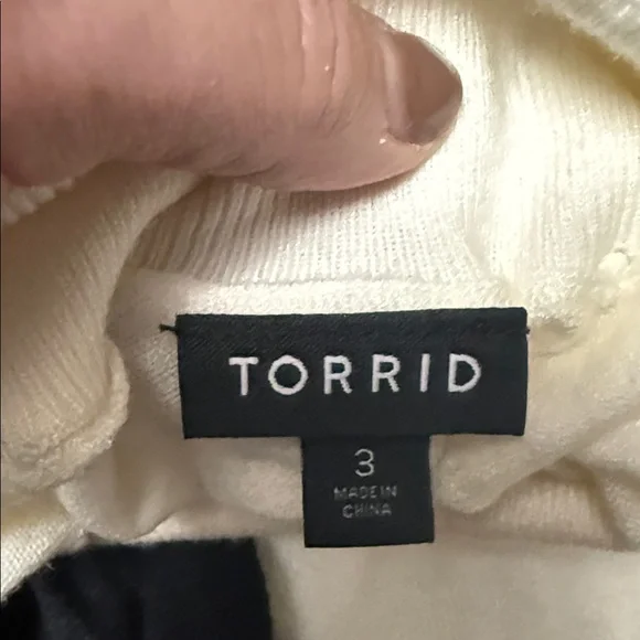 Elegant Black and Cream Turtleneck Sweater Set - Picture 5 of 5